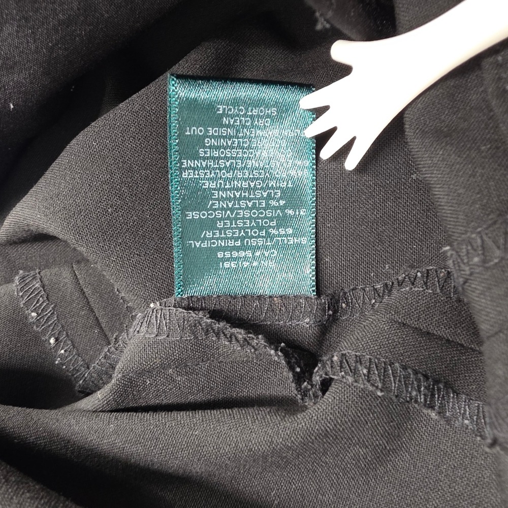 LAUREN‎ Ralph Lauren Womens Black Flat Front Dress Pants Size 10 - Picture 3 of 9